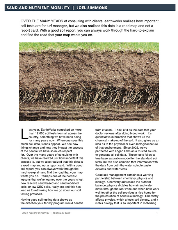 Sand & Nutrient Mobility Article